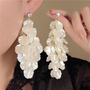 Boho Seashell Statement Earrings | Natural Ocean-Inspired Coastal Jewelry